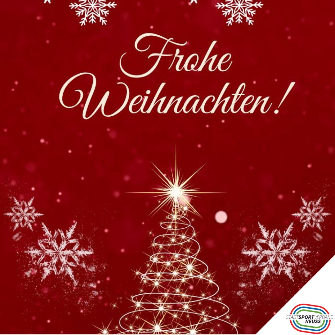 Ein Text mit Frohe Weihnachten und ein Weihnachtsbaum